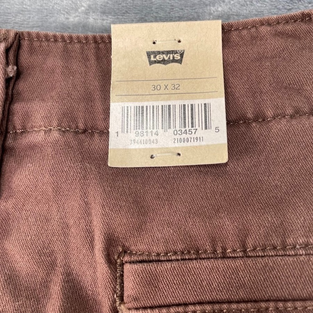 Levi's XX Cargo Pockets Relaxed Tapered Pants 30X32 Men's Brown Stretch Cotton - Picture 8 of 8